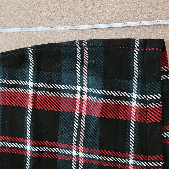 GB Y2K Black Red Green Plaid Mini Skirt Sz XL Womens - Picture 7 of 7